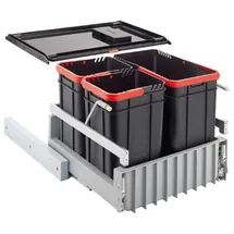 Franke Abfalleimer 44 l Schwarz/Grau/Rot