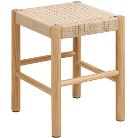 VCM Hocker Alvin Papiergeflecht off-white