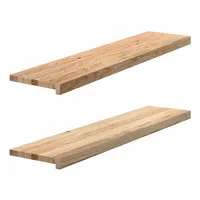 VidaXL Fensterbänke 2 Stk. Unbehandelt 110x30x2 cm Massivholz Eiche