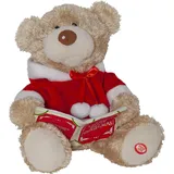 Star Trading Stofftier Weihnachten Bär 28 cm Braun-Rot