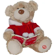 Star Trading Stofftier Weihnachten Bär 28 cm Braun-Rot