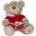 Star Trading Stofftier Weihnachten Bär 28 cm Braun-Rot