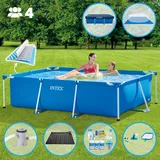 Intex – Schwimmbecken mit rechteckigem Rahmen – 220 x 150 x 60 cm – im Lieferumfang enthalten Accessoire CB97