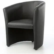 Cocktailsessel Kunstleder 1 x 1 x 1 cm Schwarz