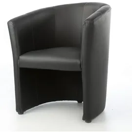 Cocktailsessel Kunstleder 1 x 1 x 1 cm Schwarz