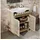 Okwish Badkommode Freistehender Waschtisch (hohen Beinen mit Rattan-Details,mit Schubladenlift-Design, 1 St., 76x46x88cm) 46 cm x 88 cm x 76 cm