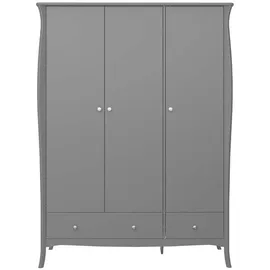 VCM ebuy24 Simon Kleiderschrank 2 Schubladen 3 Türen Grau