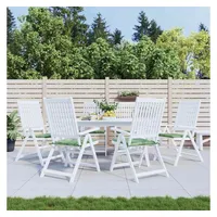 VidaXL Stuhlkissen 6 Stk. Blattmuster 40x40x3 cm Stoff