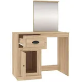 vidaXL Schminktisch Mit Leds Sonoma-eiche 90x50x132,5 cm) Holzwerkstoff vidaXL,