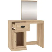 vidaXL Schminktisch Mit Leds Sonoma-eiche 90x50x132,5 cm) Holzwerkstoff vidaXL,