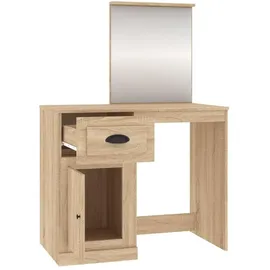 vidaXL Schminktisch Mit Leds Sonoma-eiche 90x50x132,5 cm) Holzwerkstoff vidaXL,