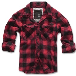 Brandit Check Shirt Flanell Hemd schwarz/rot, Größe M