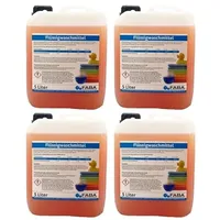 FABA Flüssigwaschmittel Konzentrat 4 x 5 L, orange, frisch angenehm, gratis Ausgießer