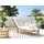 Beliani Ligure Gartenliege 199 x 74 x 72 cm Hellbraun