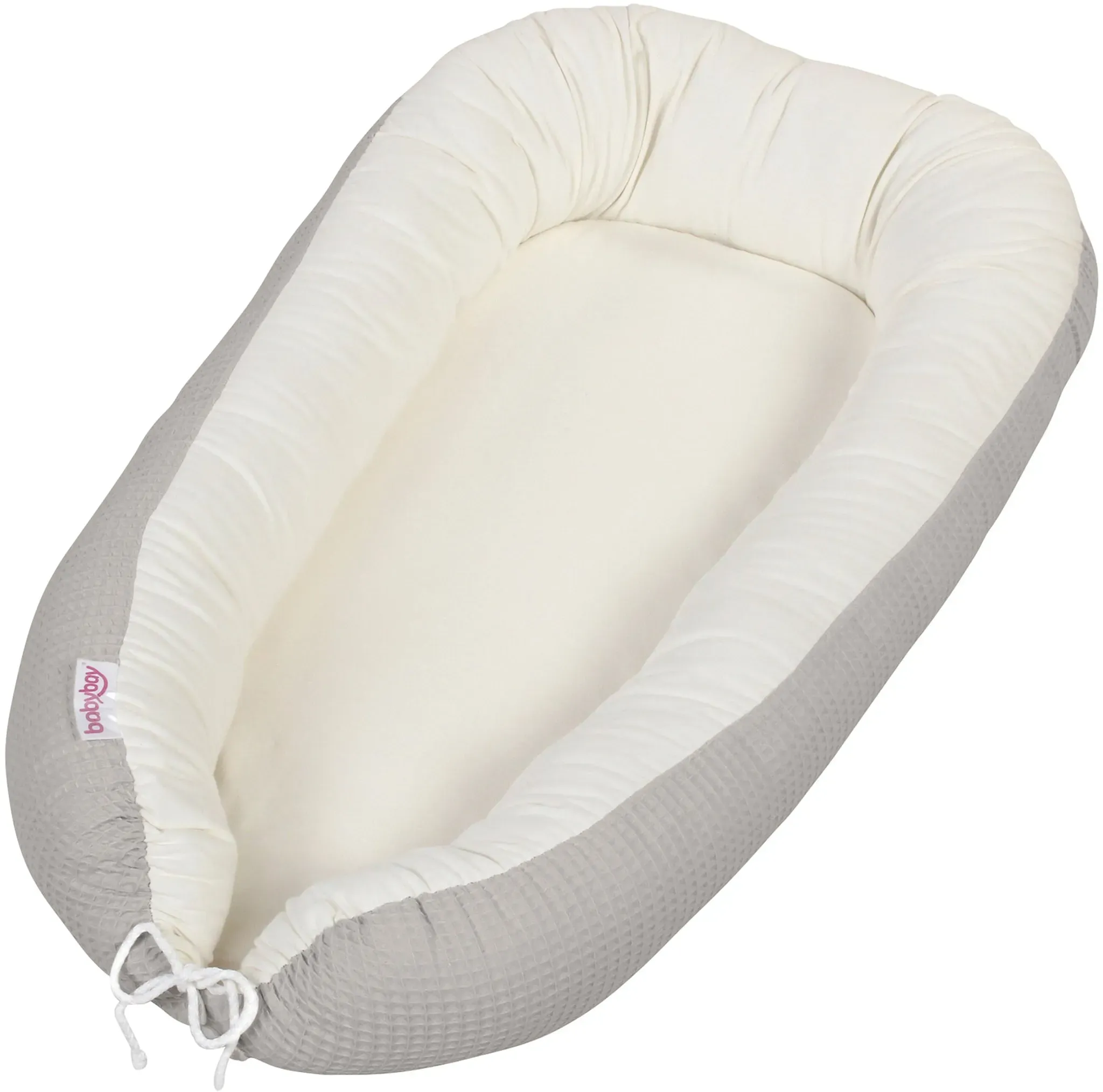 babybay® Kuschelnestchen Waffelpiqué 50x90 cm, grau
