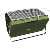 Tischgrill Holzkohlegrill Mit Kohleschale Grillrost Und Griff Für Picknick Und Garten Edelstahl Grün
