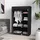 Homcom Kleiderschrank,, Schwarz, Metall, 43x162.5x103 cm, Schlafzimmer, Kleiderschränke