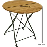 FRG Bad Tölz Klapptisch Ø 77 x 72 cm Grün