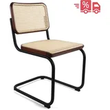 ABVERKAUF: THONET S 32 V | Buche mahagoni gebeizt | Stahlrohr-Freischwinger | Gestell schwarz