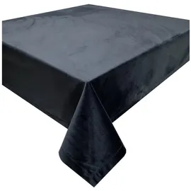 Schwar Textilien Mitteldecke/Velour / 90 x 90 m / Versch. Farben/Samt / #1702 (Schwarz)