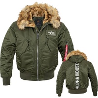 Alpha Industries 45P Hooded Custom dark green M