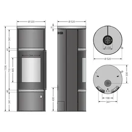 Oranier Arena Aqua 2.0 Stahl schwarz 8,5 kW