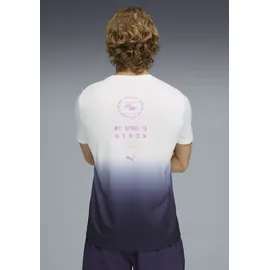 Puma M X HYROX POLY GRAPHIC TEE weiß/Deep Plum 3XL