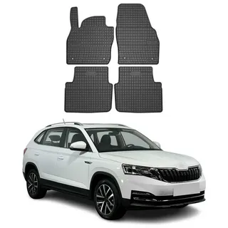 OMAC Auto-Fußmatten für Skoda Kamiq 2019-2025 Gummimatten Schwarz 4 tlg (4 St), für Skoda Kamiq 2019-2025 Skoda Kamiq 2019-2025, Antirutsch,Wasserfest,Einfache Installation schwarz