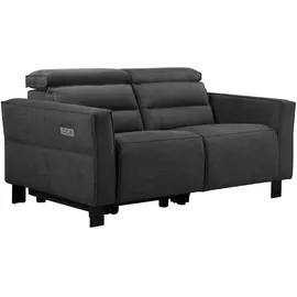 Home Affaire 2-Sitzer HOME AFFAIRE "Carpari, 162 cm, mit manueller od. elektrischer Relaxfunktion", grau (anthrazit), B:162cm H:97cm T:100cm, Sofas, (USB A/C), sowie Kopfteilverstellung