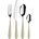 Besteck-Set PINTINOX "Canaletto" Essbesteck-Sets Gr. 24 tlg., braun (edelstahlfarben, hellbraun) Besteckgarnituren mit Kunststoffgriff, spülmaschinengeeignet