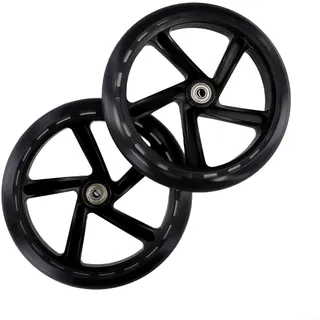 Verschleißfestes Scooter-Rad-Paar Zwei PU-Ersatzräder Perfekt geeignet für verschiedene Anwendungen (200 mm * 40 mm durchscheinend)