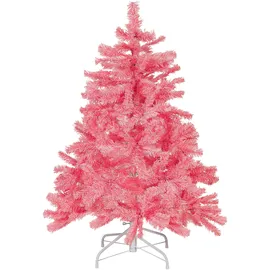 Beliani Weihnachtsbaum Farnham Rosa 120 cm