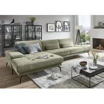 die planbar Eckcouch Polyester L-Form mit Kaltschaum-Polsterung 3-Sitzer Grün