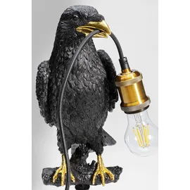 Kare DESIGN Tischleuchte Sitting Crow Polyresin Schwarz