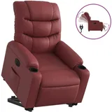 vidaXL Relaxsessel mit Aufstehhilfe Elektrisch Kunstleder 93 x 99,5 x 0 cm Weinrot