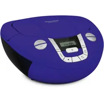 TechniSat Viola CD-1 - tragbare CD Boombox (UKW Kinderradio, CD Player, Bluetooth Empfang, AUX, 2X 1 Watt RMS, Netz und Batteriebetrieb) blau