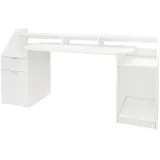 Schreibtisch Computertisch Einstellbar Laptoptisch Tisch PC Weiß 179,8x90,6x55cm