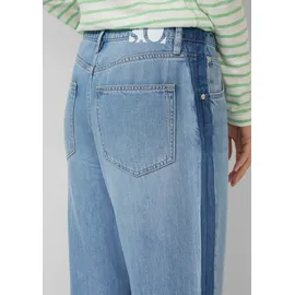 s.Oliver Jeans Beth Boyfriend / Relaxed Fit / Mid Rise / Straight Leg / mit Kontraststreifen - blau 46/32