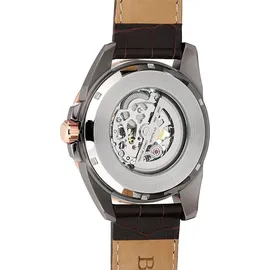 BULOVA HerrenArmbanduhr Analog Automatik Leder 98A165