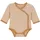 FIXONI Kinder Wickelbody "Wrap Body LS Y/D Stripe" in Braun | Gr.: 56