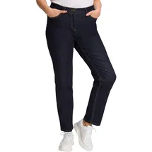 Ulla Popken Damen große Größen Übergrößen Plus Size Jeans Marie, Bootcut, Komfortbund, 5-Pocket-Schnitt Dark Blue Denim 24 724599903-24