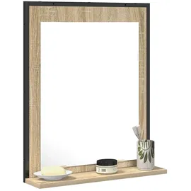 vidaXL Badspiegel mit Ablage Sonoma Eiche 50x12x60 cm Holzwerkstoff