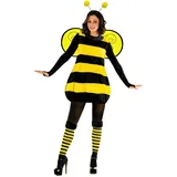 Morph Damen Bienenkostüm, Hummel-Outfit für Halloween, Königin Biene Verkleidung für Partys und Events, XL