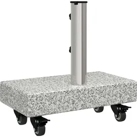 vidaXL Schirmständer Granit 45 x 25 x 45 cm Grau