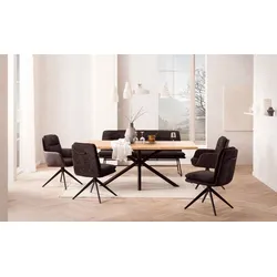 Esstisch HOME AFFAIRE, beige (natur, schwarz, natur), B:240cm H:77cm, Tische