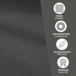 Spannbettlaken Jersey 100% Baumwolle 180-200x220 cm Anthrazit 2er Pack