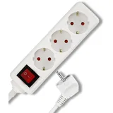 REV Ritter REV Tischsteckdose 3-fach 1,4 m weiß mit Schalter