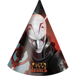 6 Star Wars Rebels Partyhüte 16cm