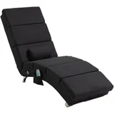 Massagesessel, Liegesessel mit Fernbedienung, 56 x 168 x 84 cm, Schwarz