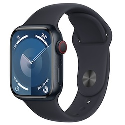Apple Watch Series 9 LTE 41mm Aluminium Mitternacht Sportarmband Mitternacht S/M